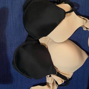 Motherhood Maternity set of 2 bras, 1 black and 1 tan